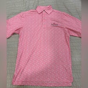 Pink Micro Floral FootJoy Polo Shirt